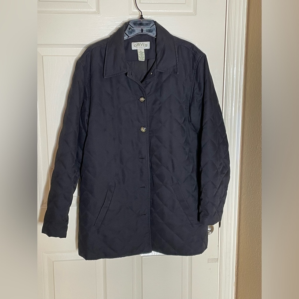 Orvis womens barn coat black chore jacket lightweight Large​​​​​​​​​​​​​ - Picture 9 of 12